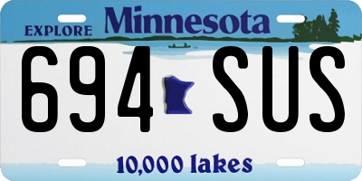 MN license plate 694SUS