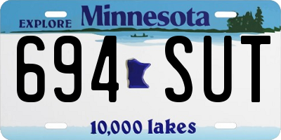 MN license plate 694SUT