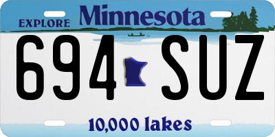 MN license plate 694SUZ