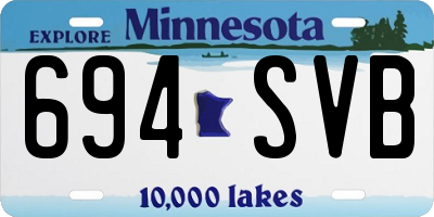 MN license plate 694SVB