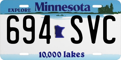 MN license plate 694SVC