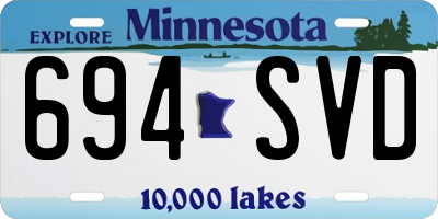 MN license plate 694SVD