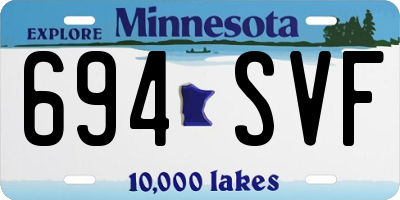 MN license plate 694SVF