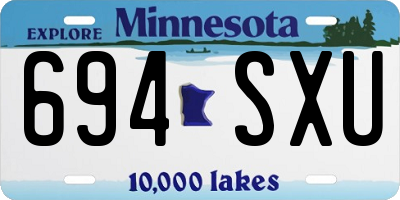 MN license plate 694SXU