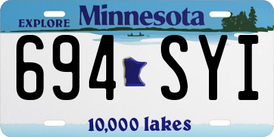 MN license plate 694SYI