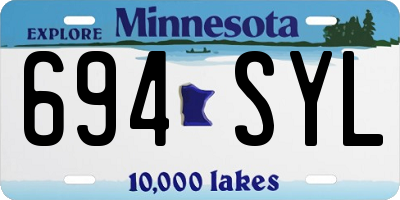 MN license plate 694SYL