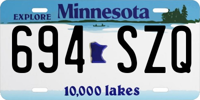 MN license plate 694SZQ