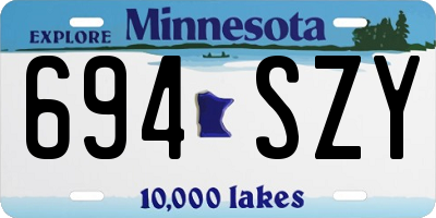 MN license plate 694SZY