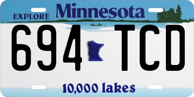 MN license plate 694TCD