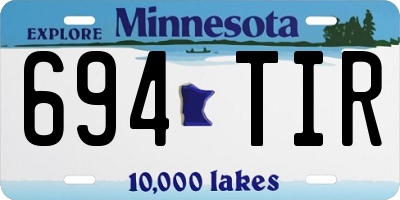 MN license plate 694TIR