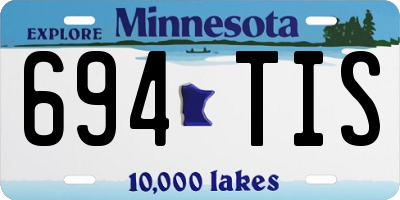MN license plate 694TIS