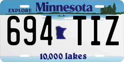 MN license plate 694TIZ