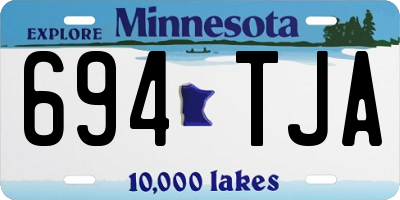 MN license plate 694TJA