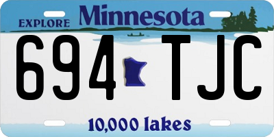 MN license plate 694TJC