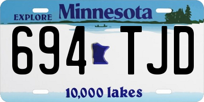 MN license plate 694TJD