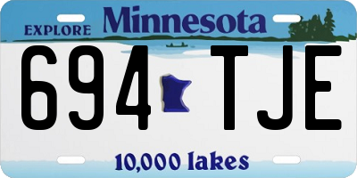 MN license plate 694TJE