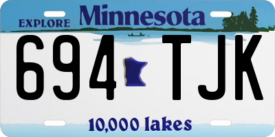 MN license plate 694TJK