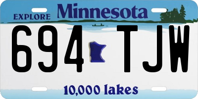 MN license plate 694TJW