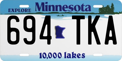 MN license plate 694TKA