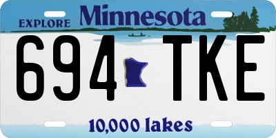 MN license plate 694TKE