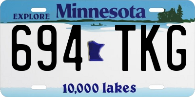MN license plate 694TKG
