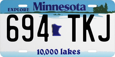 MN license plate 694TKJ
