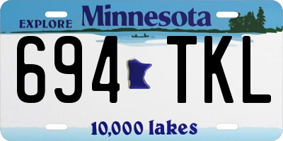 MN license plate 694TKL