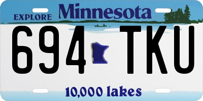 MN license plate 694TKU