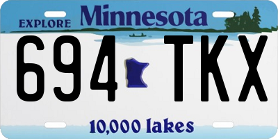 MN license plate 694TKX
