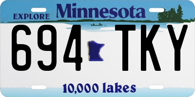 MN license plate 694TKY