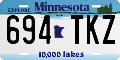 MN license plate 694TKZ