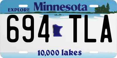 MN license plate 694TLA