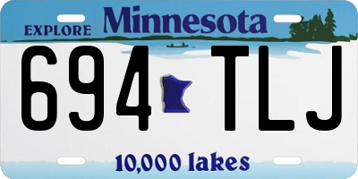 MN license plate 694TLJ