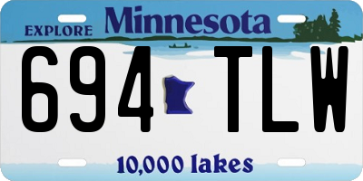 MN license plate 694TLW