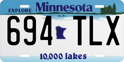 MN license plate 694TLX