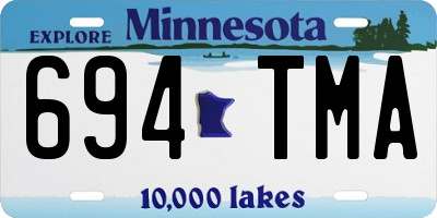 MN license plate 694TMA