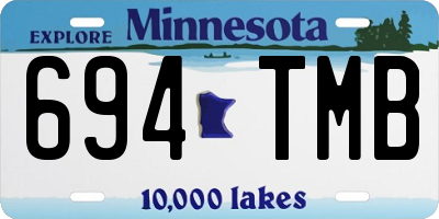 MN license plate 694TMB