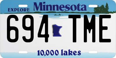 MN license plate 694TME
