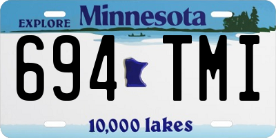 MN license plate 694TMI