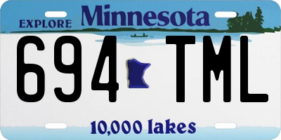 MN license plate 694TML