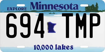 MN license plate 694TMP