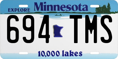 MN license plate 694TMS