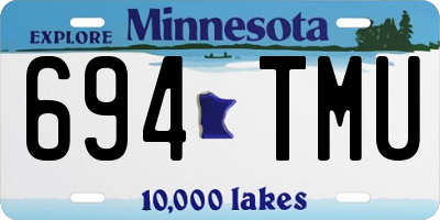 MN license plate 694TMU