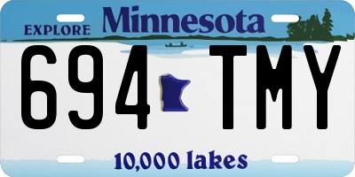 MN license plate 694TMY