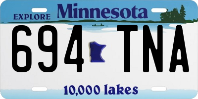MN license plate 694TNA