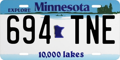 MN license plate 694TNE