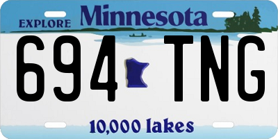 MN license plate 694TNG