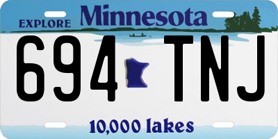 MN license plate 694TNJ