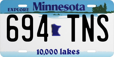 MN license plate 694TNS