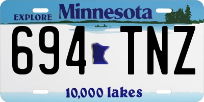 MN license plate 694TNZ